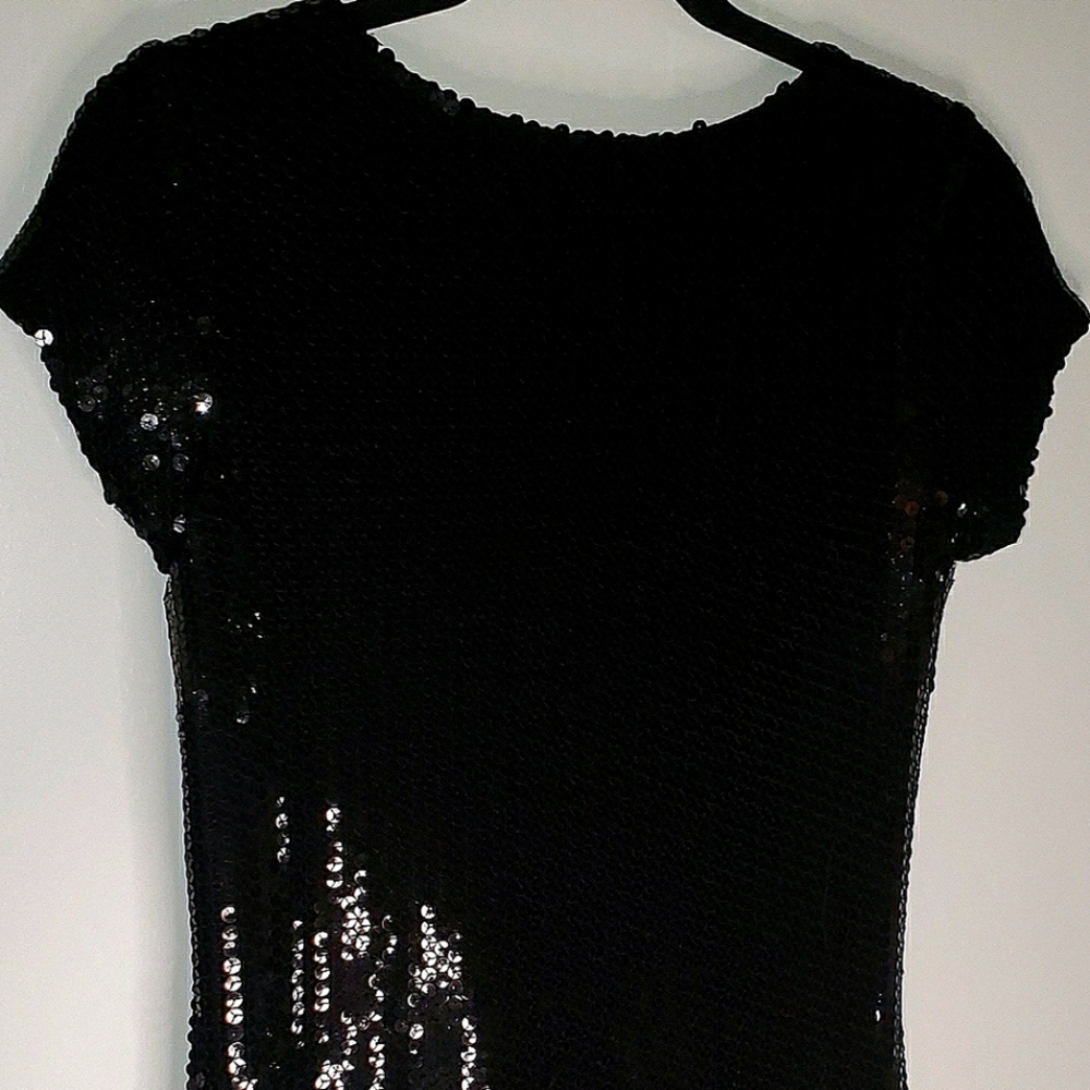 Sequined Little Black Dress